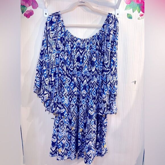 Lilly Pulitzer Delaney Tunic Dress Printed
Off Shoulder Sz L - Picture 10 of 12